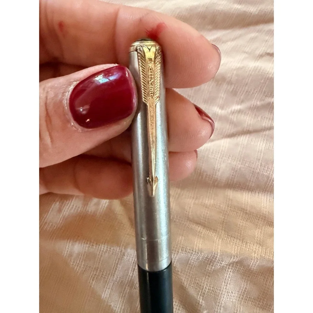 Vintage‎ Parker 51 Mechanical Pencil Black Silver Top Gold Trim